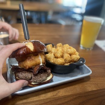 Tapped Public House - Pretzel burger - American Near Me - Mukilteo, Washington Tapped Public House - Pretzel burger - American Near Me - Mukilteo, Washington