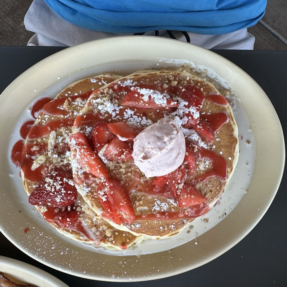 Snooze, an A.M. Eatery - Strawberry Shortcake Pancakes - Breakfast & Brunch Near Me - Tucson, Arizona