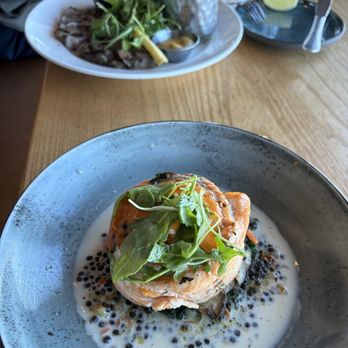 Moonraker Restaurant - Grilled Salmon Pinwheel - New American Near Me - Pacifica, California Moonraker Restaurant - Grilled Salmon Pinwheel - New American Near Me - Pacifica, California
