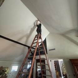 Dream Team Home Services - Licensed electrician installing indoor lighting fixture
