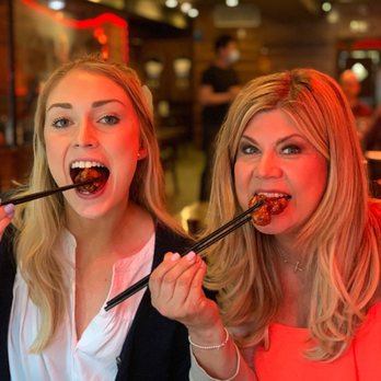 Tom's Dim Sum - Abby and Sarah enjoying General Tso - Dim Sum Near Me - Media, Pennsylvania Tom's Dim Sum - Abby and Sarah enjoying General Tso - Dim Sum Near Me - Media, Pennsylvania