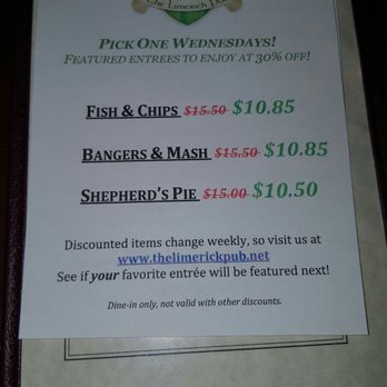The Limerick Pub - There is a new special going on at the limerick pub that everyone should know about! - Pubs Near Me - Wheaton, Maryland The Limerick Pub - There is a new special going on at the limerick pub that everyone should know about! - Pubs Near Me - Wheaton, Maryland
