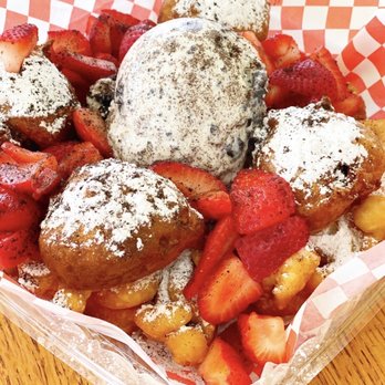 Sebastian's Snack Shack - Loaded Funnel Cake With Cookies & Cream Ice Cream - Shaved Ice Near Me - San Antonio, Texas Sebastian's Snack Shack - Loaded Funnel Cake With Cookies & Cream Ice Cream - Shaved Ice Near Me - San Antonio, Texas