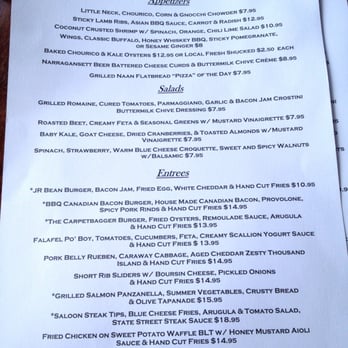 Judge Roy Bean Saloon - The fixin's on Judge Roy Bean's lunch menu on a sweltering Bristol summer day. Creative, flavorful fare at reasonable prices. - Pubs Near Me - Bristol, Rhode Island Judge Roy Bean Saloon - The fixin's on Judge Roy Bean's lunch menu on a sweltering Bristol summer day. Creative, flavorful fare at reasonable prices. - Pubs Near Me - Bristol, Rhode Island