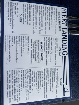 Menu photo 1 Fleet Landing Restaurant & Raw Bar Charleston, SC Menu photo 1 Fleet Landing Restaurant & Raw Bar Charleston, SC