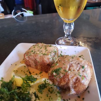 Cafe Brussels - Shrimp croquettes with bisque sauce - Belgian Near Me - Houston, Texas Cafe Brussels - Shrimp croquettes with bisque sauce - Belgian Near Me - Houston, Texas
