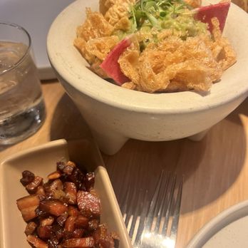 Paseo - Guac with side of pork belly and chicharon - Mexican Near Me - Anaheim, California Paseo - Guac with side of pork belly and chicharon - Mexican Near Me - Anaheim, California