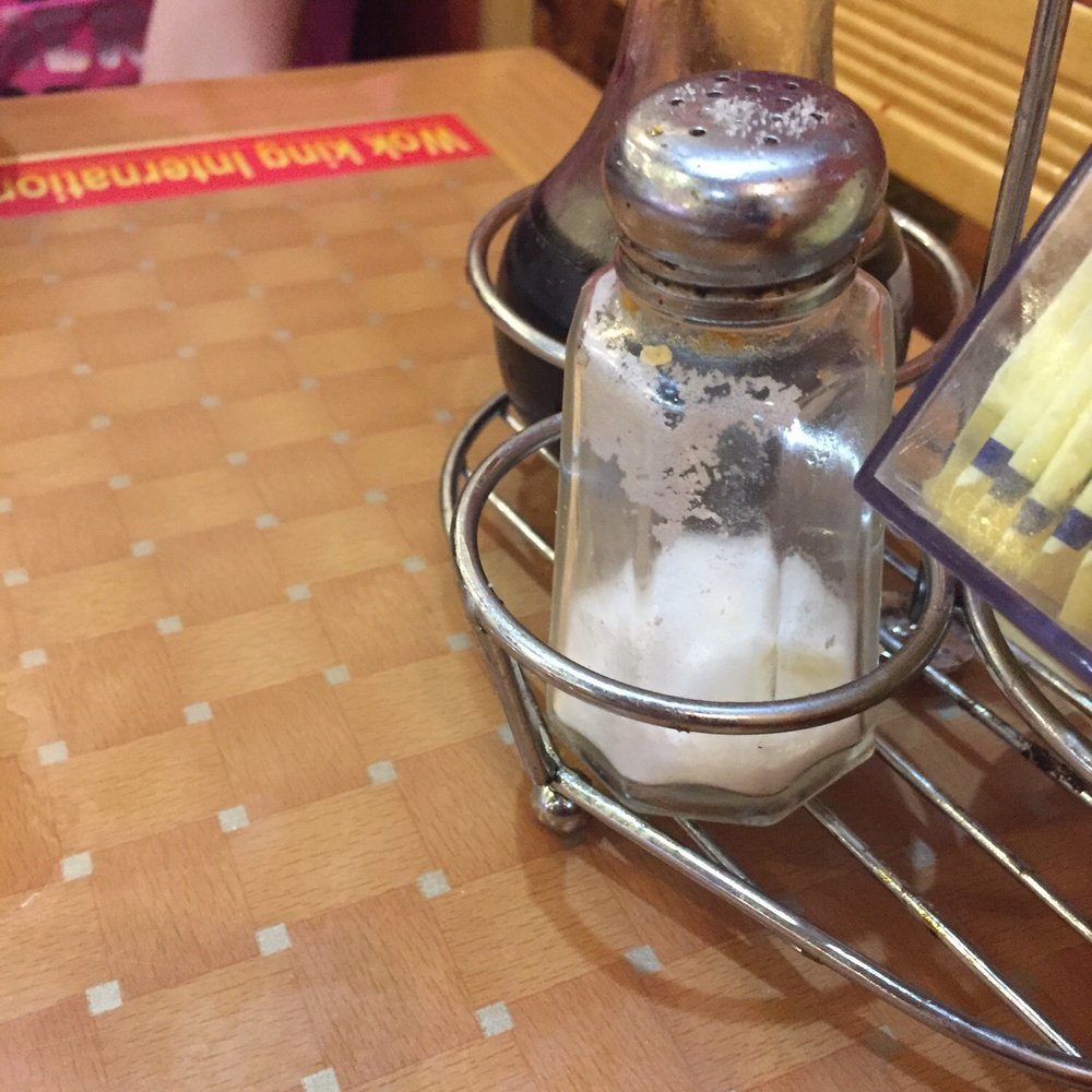 Wok King International Buffet - Dirty crusty salt shaker - Chinese Near Me - Kennewick, Washington Wok King International Buffet - Dirty crusty salt shaker - Chinese Near Me - Kennewick, Washington