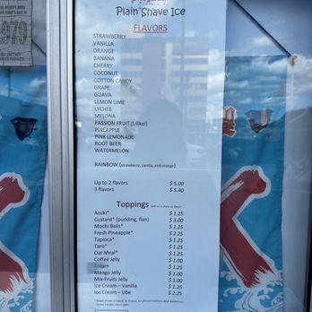Ice Garden - Price list - Desserts Near Me - Aiea, Hawaii