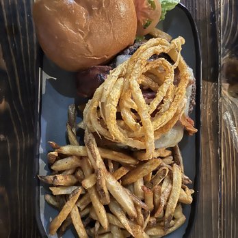 Twisted Root Burger - Western burger (no jalapeños) and side of fries - Burgers Near Me - Waco, Texas Twisted Root Burger - Western burger (no jalapeños) and side of fries - Burgers Near Me - Waco, Texas