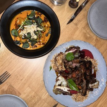 Moon Rabbit - Crab mochi gnocchi, grilled lamb with dried onion and sesame and beets - Vietnamese Near Me - Washington, DC, District of Columbia Moon Rabbit - Crab mochi gnocchi, grilled lamb with dried onion and sesame and beets - Vietnamese Near Me - Washington, DC, District of Columbia