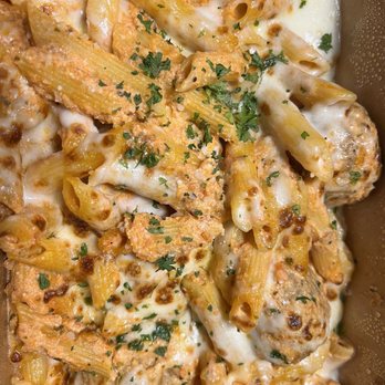 The Old North End - Baked penne with meatballs - Pizza Near Me - Castle Rock, Colorado The Old North End - Baked penne with meatballs - Pizza Near Me - Castle Rock, Colorado