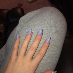 ignore my ugly hands, but here are my nails i got done yesterday at super nails