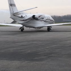 Dayton Wright Brothers Airport - Sitting outside admiring a wonderful business jet. This is an XL jet