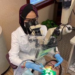Nivine Y El-Refai, BDS DDS MSD - Gentle Endodontics - Dr using Gentle Wave Multisonic Cleaning Technology