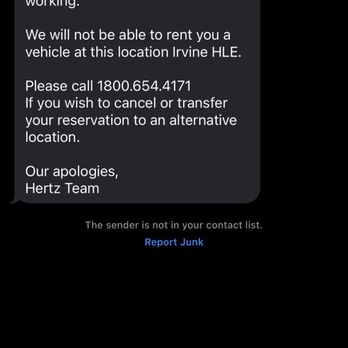 Hertz Rent A Car - The cancellation message day of, some how I'm responsible for paying the cancellation fee. What a joke. - Car Rental Near Me - Irvine, California