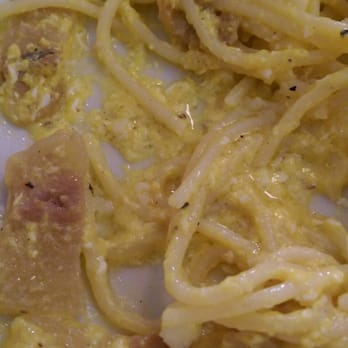 Miscellanea - Close up of the carbonara... Not cooked well at all.. scrambled egg pasta.. - Pizza Near Me - Rome, RM