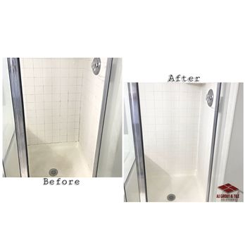 A1 Grout & Tile Solutions - Standing Shower Grout restoration. - Flooring Near Me - Winder, Georgia