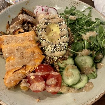 Tavern & Table - Ahí Tuna Bowl substituted with salmon. A delectable blend of color, flavor, and texture. - New American Near Me - Mt. Pleasant, South Carolina Tavern & Table - Ahí Tuna Bowl substituted with salmon. A delectable blend of color, flavor, and texture. - New American Near Me - Mt. Pleasant, South Carolina
