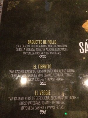 Menu photo 1 El Mentidero de Güemes Córdoba, X
