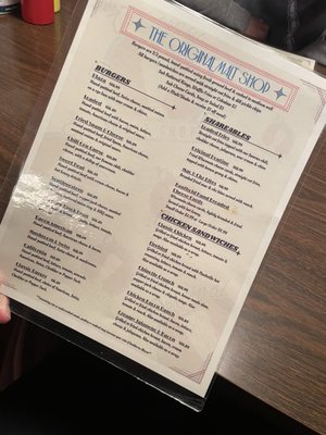 Menu photo 2 The Original Malt Shop Roseville, MN