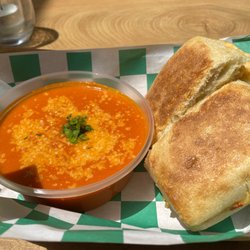 Grown Up Grilled Cheese and Tomato Bisque