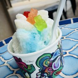 Picture: I let it melt a little (my fault) It was yummy!! The white chunks on top are the mochi.