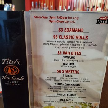 Sushi Rock - Happy hour menu - Sushi Bars Near Me - Arlington, Virginia Sushi Rock - Happy hour menu - Sushi Bars Near Me - Arlington, Virginia