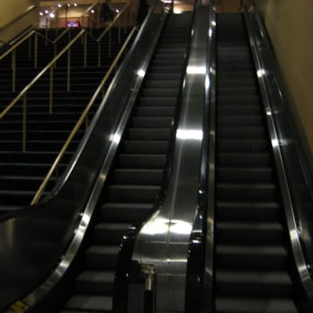 Landmark's E Street Cinema - the escalator (that leads to and from the lower level where the screens are located) - Cinema Near Me - Washington, DC, District of Columbia