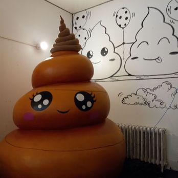 Poop Cafe - Giant poop mascot, all the walls are drawn like cartoons, love it! - Desserts Near Me - Toronto, Ontario Poop Cafe - Giant poop mascot, all the walls are drawn like cartoons, love it! - Desserts Near Me - Toronto, Ontario