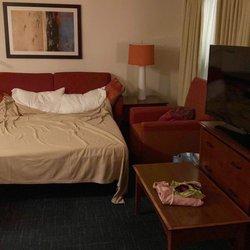 Residence Inn Boston Andover - Living room area (couch pulled out)