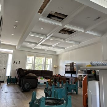 Water Damage Emergency Restoration - Opened up main damaged areas in the ceiling to allow air flow - Damage Restoration Near Me - Vienna, Virginia Water Damage Emergency Restoration - Opened up main damaged areas in the ceiling to allow air flow - Damage Restoration Near Me - Vienna, Virginia