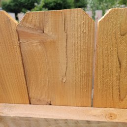 Just ONE of the many cracked and split boards they used Just ONE of the many cracked and split boards they used