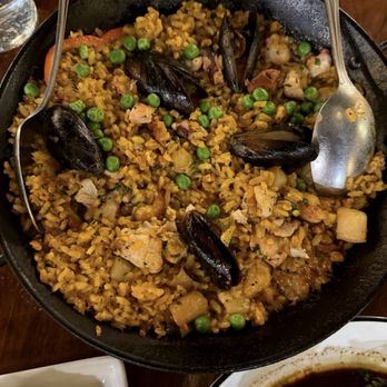 Oyo - Seafood paella; only seafood found was small scallops & muscles ..$36 (skip) - Latin American Near Me - Pleasanton, California Oyo - Seafood paella; only seafood found was small scallops & muscles ..$36 (skip) - Latin American Near Me - Pleasanton, California