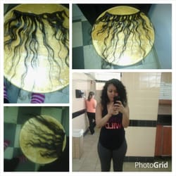 Justin's Salon Studio - As you see she chop my hair up... In this is Indigue hair...