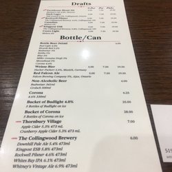 Amici Pizzeria and Family Restaurant - Beer list. Impressive.