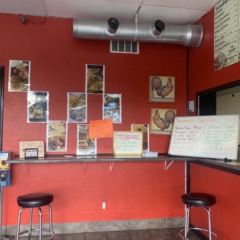 Chicken King - a counter with a menu and two stools - Chicken Shop Near Me - Rock Hill, South Carolina Chicken King - a counter with a menu and two stools - Chicken Shop Near Me - Rock Hill, South Carolina