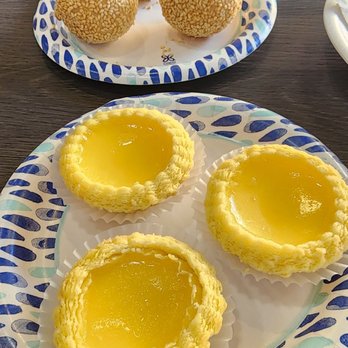 Kingdom Dim Sum - Sesame balls and egg tarts. - Dim Sum Near Me - Los Angeles, California