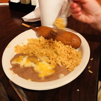 Zarate's Latin Mexican Grill - Kids Corn dog with beans and rice - Latin American Near Me - Edmond, Oklahoma Zarate's Latin Mexican Grill - Kids Corn dog with beans and rice - Latin American Near Me - Edmond, Oklahoma