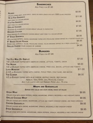Menu photo 1 LochMon Tavern Elizabeth, PA