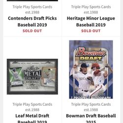 Triple Play Sports Cards & Memorabilia
