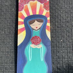 GA GA Hair Lounge - AnnMade hand painted special Virgin Mary's by Ann. Special Requests available too!