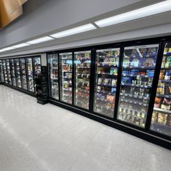 Walgreens - Here's the cooler area. Nice selection of cold and frozen items.