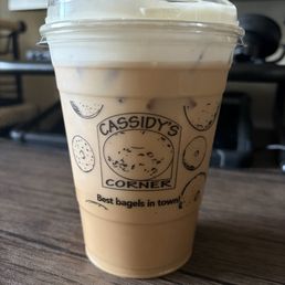 Vanilla latte with cold foam