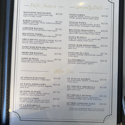 Augie's Trattoria - Menu