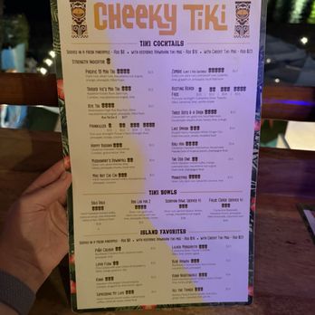 Cheeky Tiki - Drink menu - Tiki Bars Near Me - Kailua Kona, Hawaii