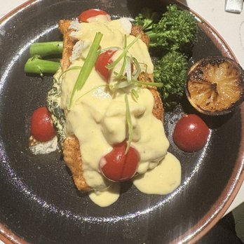Winsome Prime - Spinach stuffed salmon - Steakhouses Near Me - Houston, Texas Winsome Prime - Spinach stuffed salmon - Steakhouses Near Me - Houston, Texas
