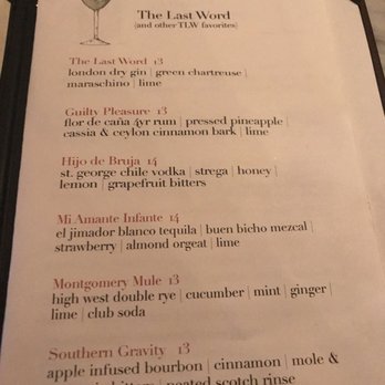 The Last Word - Drink menu - Cocktail Bars Near Me - Astoria, New York The Last Word - Drink menu - Cocktail Bars Near Me - Astoria, New York