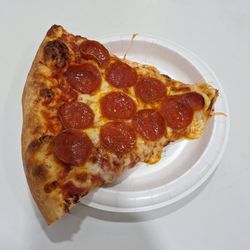 Slice of pepperoni.