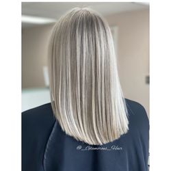 Glamorous Hair - Partial balayage, cut and style